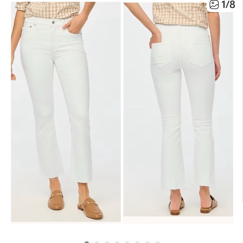 NWT J.Crew Women's mid-rise flare crop with signature stretch, size 29
